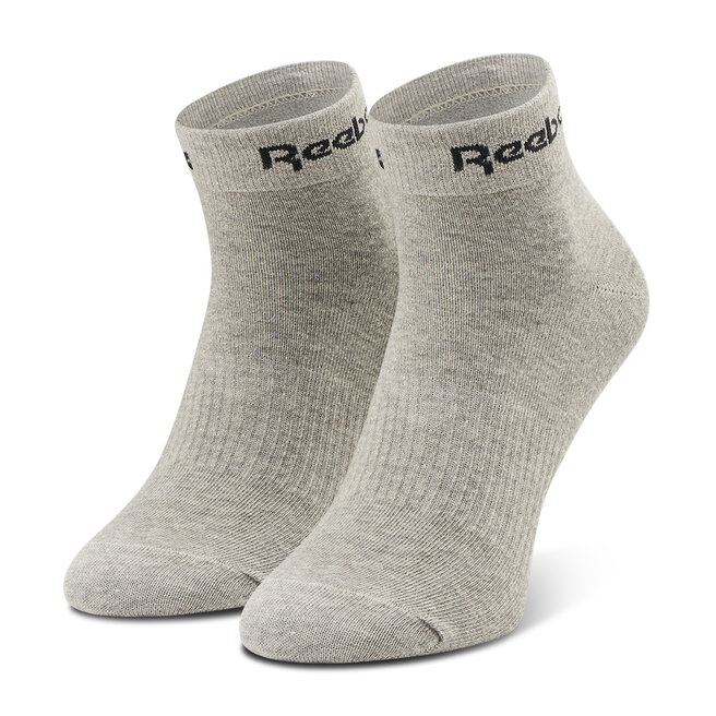 Reebok Σετ 3 ζευγάρια κοντές κάλτσες unisex Reebok Act Core Ankle Sock 3P GH8168 Mgreyh/White/Black