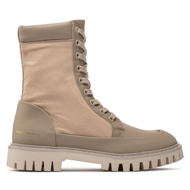 Trapery Tommy Hilfiger Th Casual Lace Up Boot - Beżowy