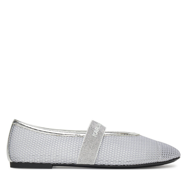 Baleriny KARL LAGERFELD - Srebrny