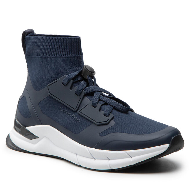 Sneakers Calvin Klein Recycled High-Top Sock Trainers HM0HM00760 Navy/Medium Charvoal 0G0 0G0 imagine noua