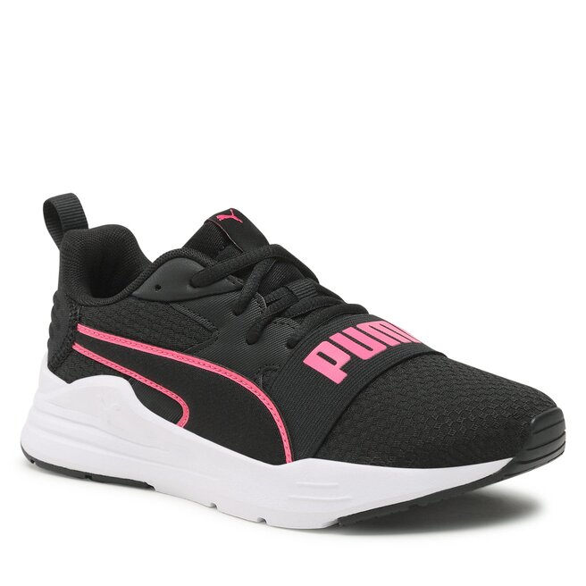 Puma black shop and pink shoes