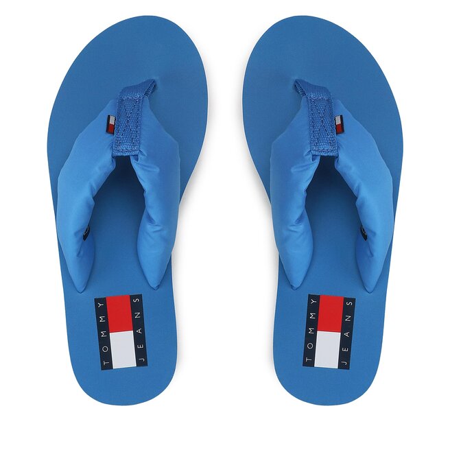 Tommy Jeans Žabky Tommy Jeans Webbing Mid Beach Sndl Nw Strip EN0EN02114 Deep Sky Blue C2P