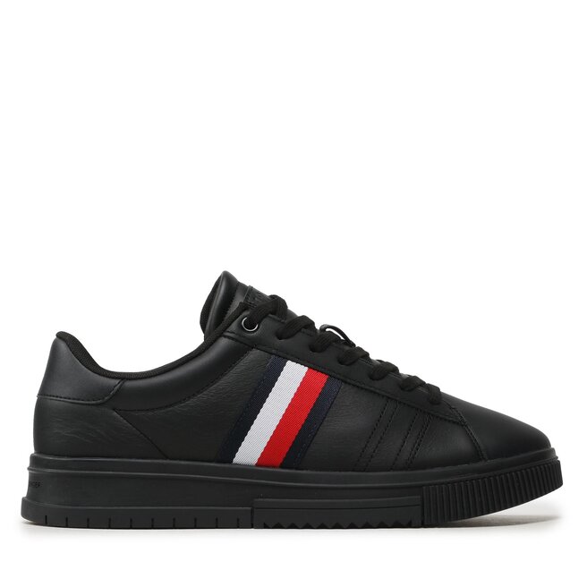 Sneakersy Tommy Hilfiger Supercup Leather - Czarny