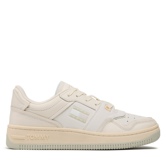Sneakersy Tommy Jeans Basket Cupsole - Écru