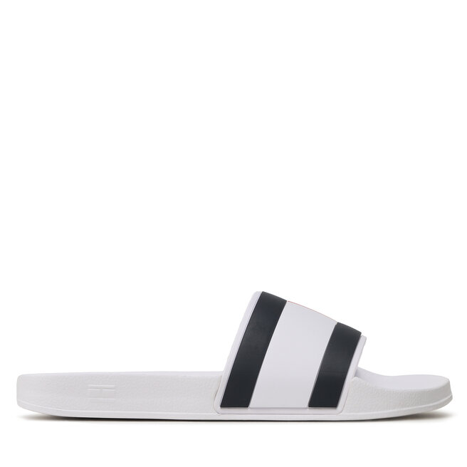 Klapki Tommy Hilfiger Rubber Th Flag Pool - Biały