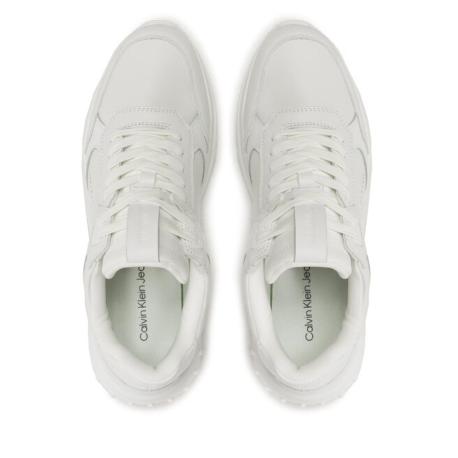 Calvin Klein Jeans Сникърси Calvin Klein Jeans Chunky Runn Laceup Low Lth YM0YM00521 Triple White 0K8