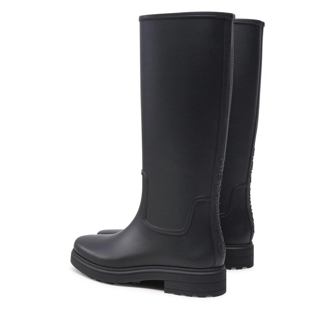 Calvin Klein Cizme de cauciuc Calvin Klein Rain Boot Knee W/Flc HW0HW01265 Ck Black BAX