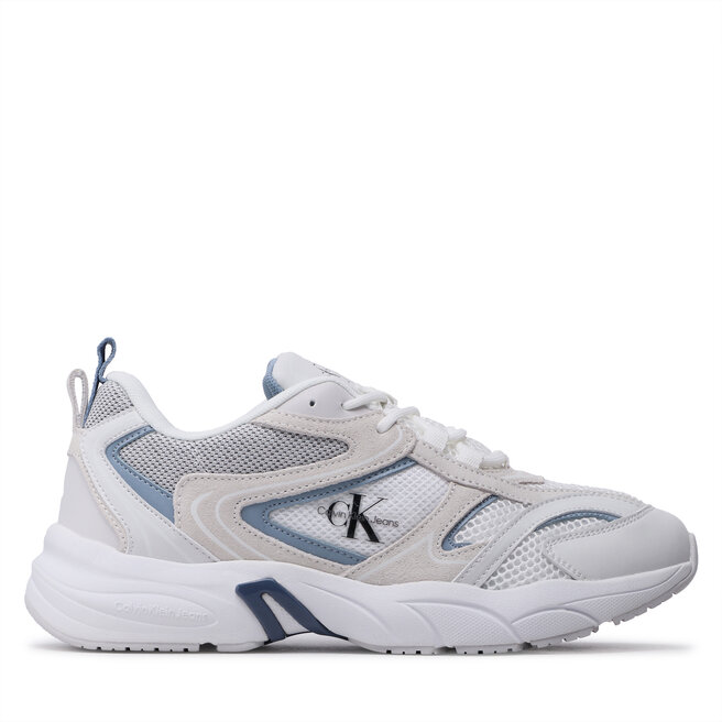 Calvin Klein Jeans Сникърси Calvin Klein Jeans Retro Tennis Su-Mesh YM0YM00589 White/Iceland Blue 01S