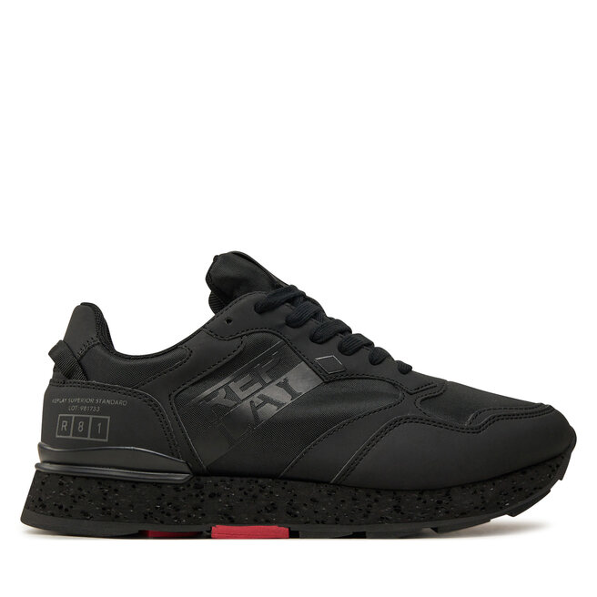 Sneakersy REPLAY Arthur Street Lace-Up Sneakers - Czarny
