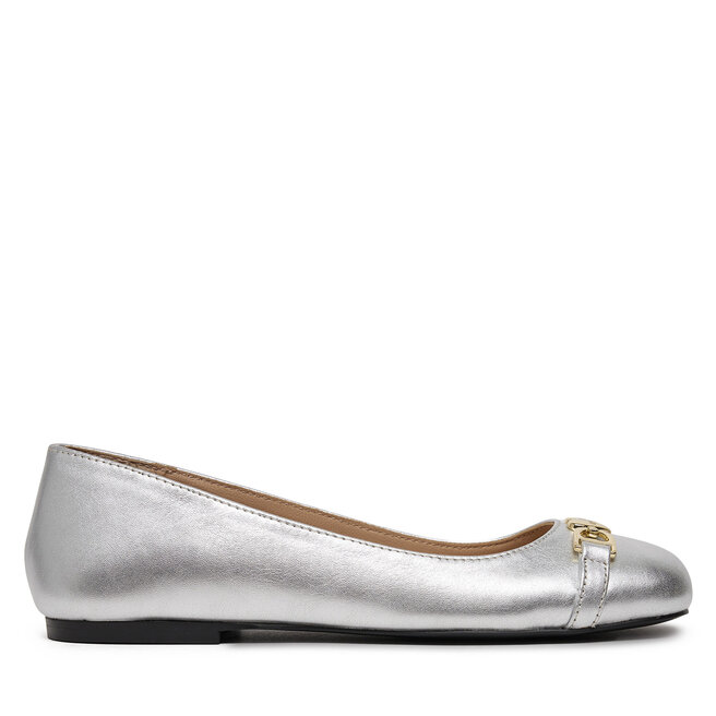 Baleriny LOVE MOSCHINO - Srebrny