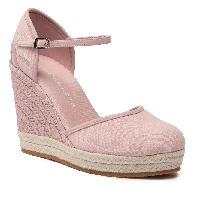 Espadrile Calvin Klein Jeans Wedge Sandal Close Toe Co YW0YW00569 Pale Conch Shell TFT