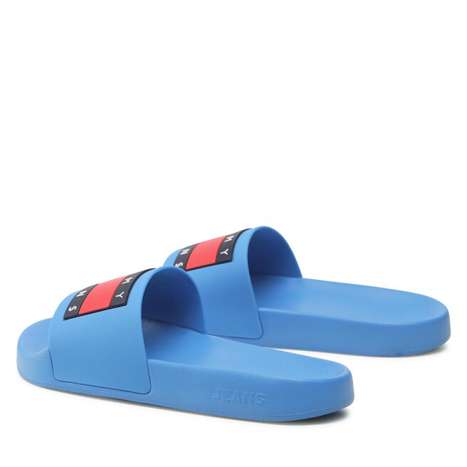 Tommy Jeans Чехли Tommy Jeans Flag Pool Sld Ess EN0EN02115 Deep Sky Blue C2P