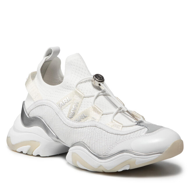Sneakers KARL LAGERFELD KL62329 White/Silver epantofi-Femei-Pantofi-Sneakerși imagine noua gjx.ro