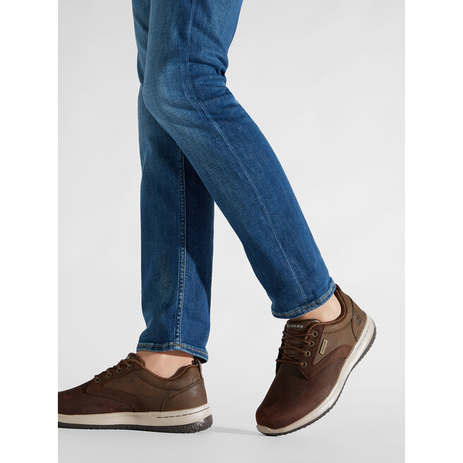 Skechers Pantofi Skechers Antigo 65693/CDB Dark Brown