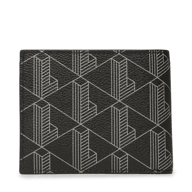 Lacoste Portofel Mare pentru Bărbați Lacoste S Billfold NH3697LX Monogram Noir Gris H45