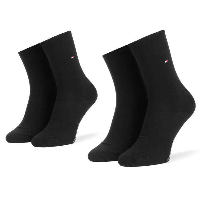 Set de 2 perechi de șosete lungi pentru bărbați Tommy Hilfiger 371221 r. 39/42r Black 200 200 imagine noua