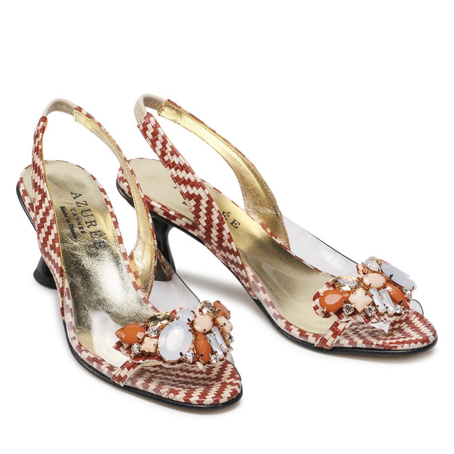 Azurée Sandalen Azurée Mangi 10F Filo Terra/Motif Camel
