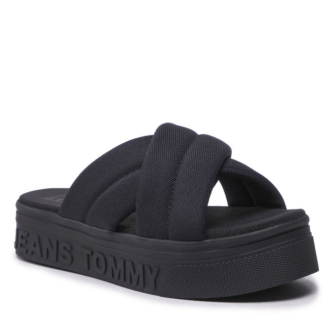 Παντόφλες Tommy Jeans Fltfrm Sandal EN0EN02116 Black 0GJ
