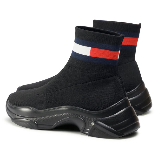 tommy jeans flat sock boot