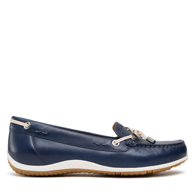 Mokasyny Geox D Vega Moc B D92DNB 043BC - Granatowy