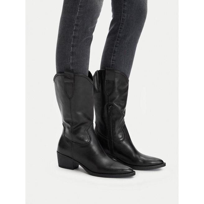 Kowbojki Tamaris 1-25701-41 Czarny - kobiece