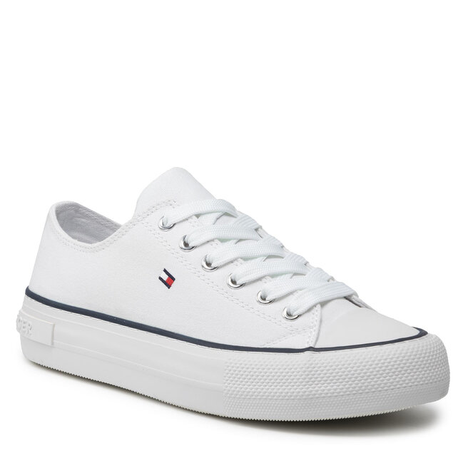 Sneakers Tommy Hilfiger Low Cut Lace-Up Sneaker T3A4-32118-0890 S White 100