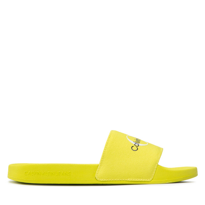 Calvin Klein Jeans Sandaler och Slip-ons Calvin Klein Jeans Slide Monogram Co YW0YW00103 Lemon Lime LRE