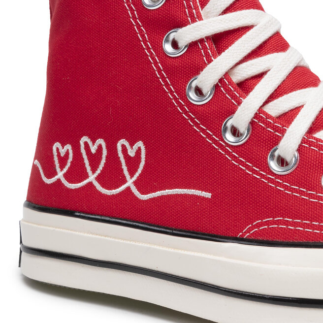 red canvas converse