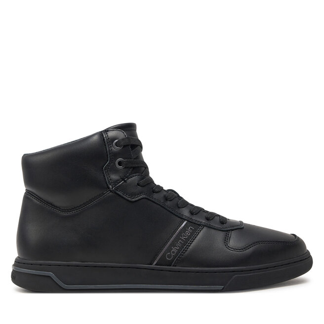 Sneakersy Calvin Klein High Top Lace Up Logo - Czarny
