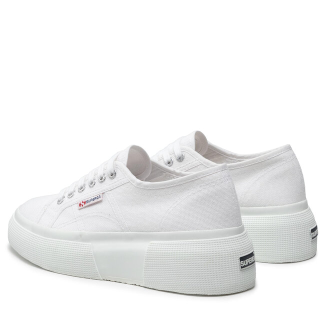 Superga 2287 cotu outlet white platform trainers