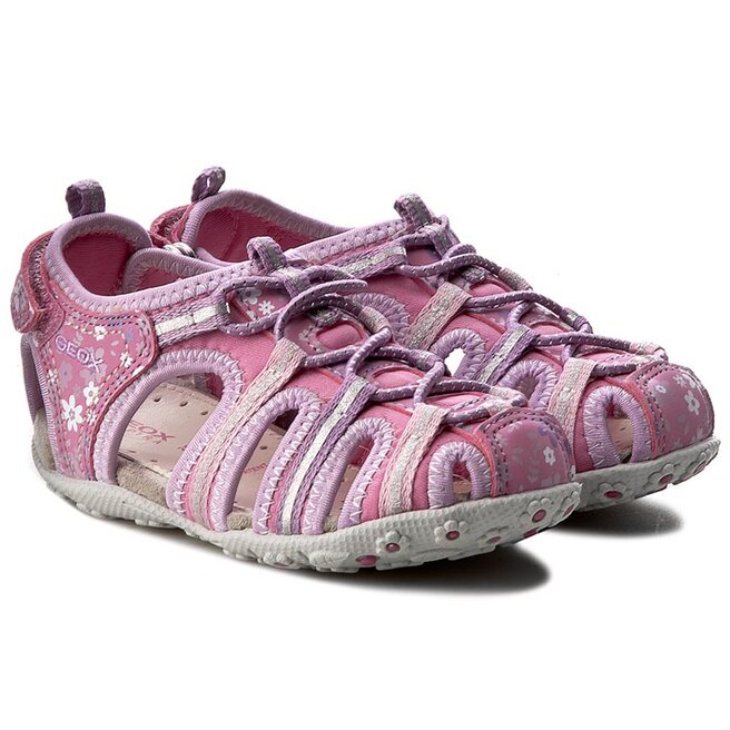 Sandały Geox J S.Roxanne C J52D9C 0CE15 C8257 Fuksja/Lila | eobuwie.com.pl
