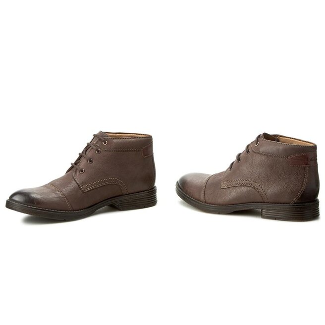 Boots Clarks Devington Cap 261196527 Brown Leather chaussures