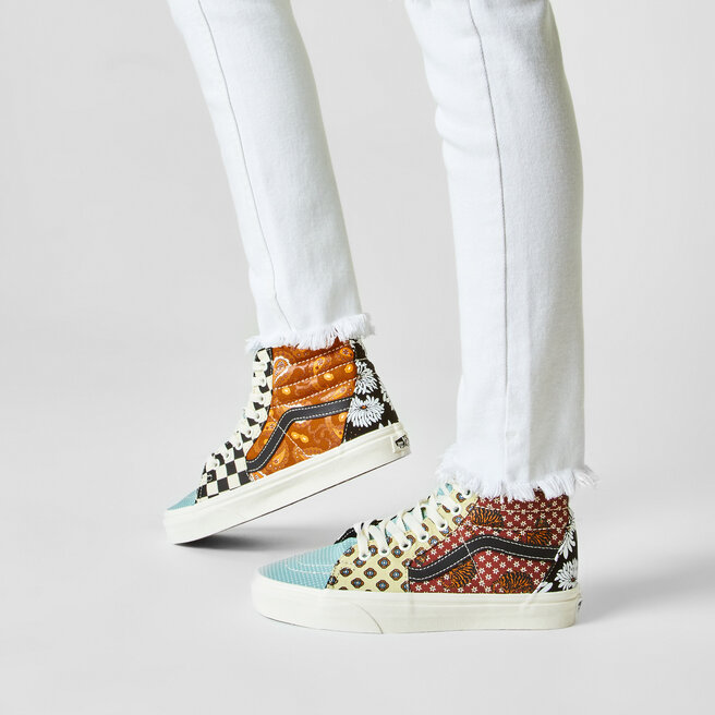 Laisvalaikio batai Vans Sk8-Hi VN0A4BV61IO1 (Tiger Patchwork) Blktrwht •  Www.eavalyne.lt