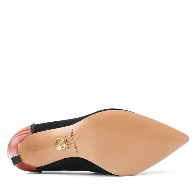 Baldowski Stilettos Baldowski D03701-1451-002 Skóra Koniak 98/Zamsz Czarny