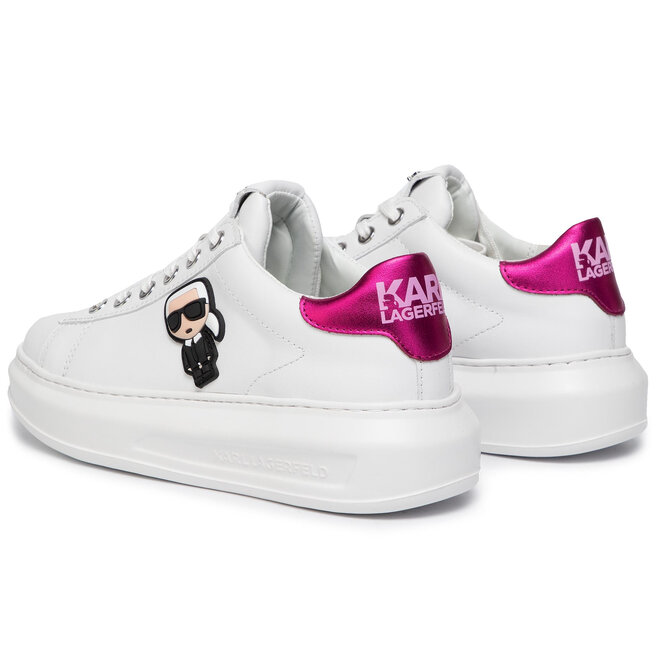 KARL LAGERFELD Sneakers KARL LAGERFELD KL62530 White Lthr W/Pink