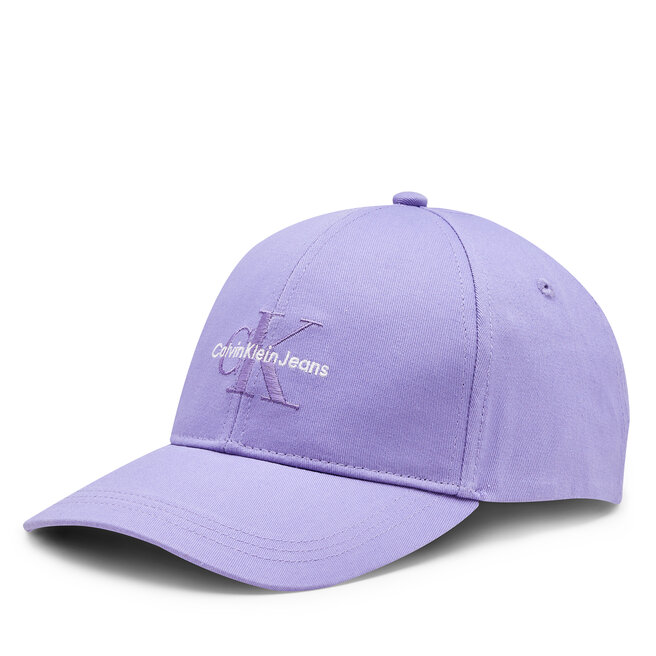 Czapka z daszkiem Calvin Klein Mono Logo Embro - Fioletowy