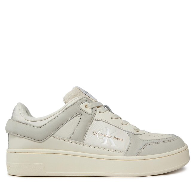 Sneakersy Calvin Klein Jeans Basket Cupsole Low Mix Ml Fad - Beżowy