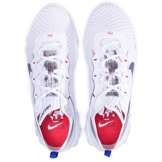 almacenamiento incompleto Vibrar Zapatos Nike React Element 55 CW7576 100 White/Midnight Navy | zapatos.es