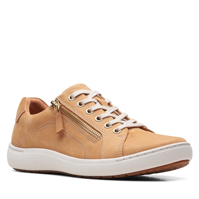 Pantofi Clarks Nalle Lace 26171018 Camel Nubuck