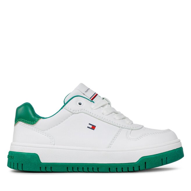 Tommy Hilfiger Sneakers Tommy Hilfiger Low Cut Lace-Up Sneaker T3X9-32871-1355 M White/Green X165