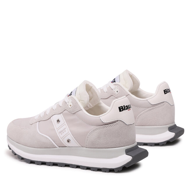 Blauer sneakers Murray in pelle e suede bianco blu