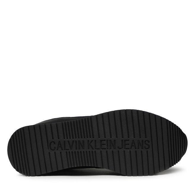 Calvin Klein Jeans Sneakersy Calvin Klein Jeans Retro Runner Lth-Pu Mono Patch YM0YM00581 Black BDS