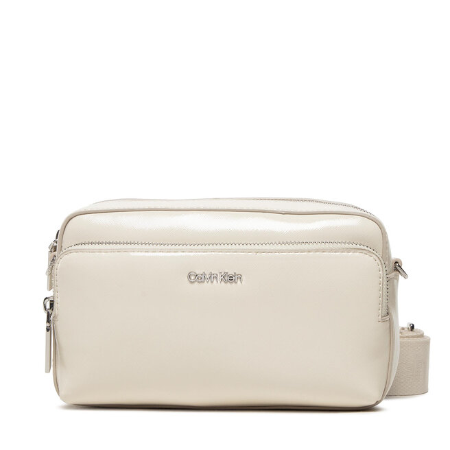 Τσάντα Calvin Klein Ck Must Camera Bag Lg Saffiano K60K609888 Ecru YAV