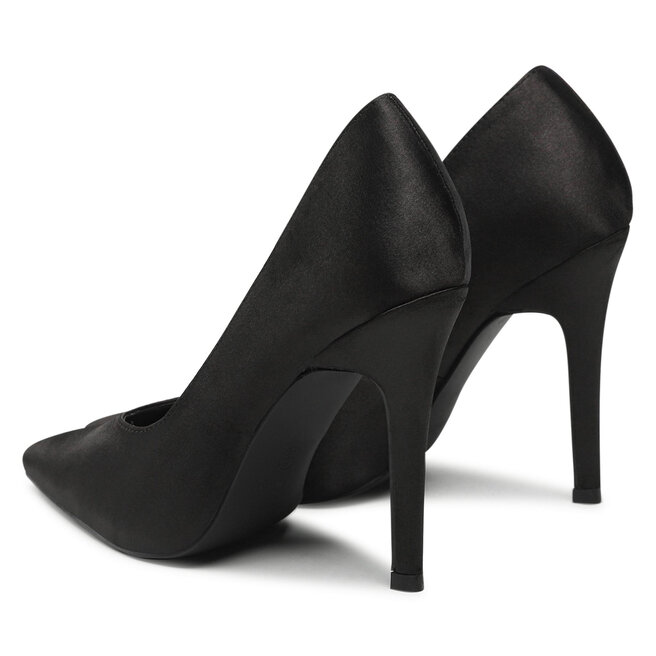 Raid Pantofi cu toc subțire Raid Maliny Black Satin