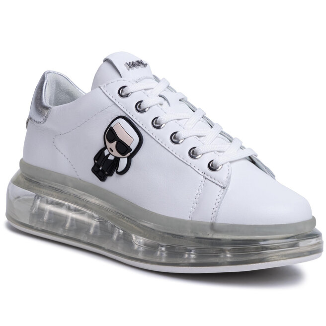 Sneakers KARL LAGERFELD KL62630 White Lthr W/Silver epantofi-Femei-Pantofi-Sneakerși imagine noua
