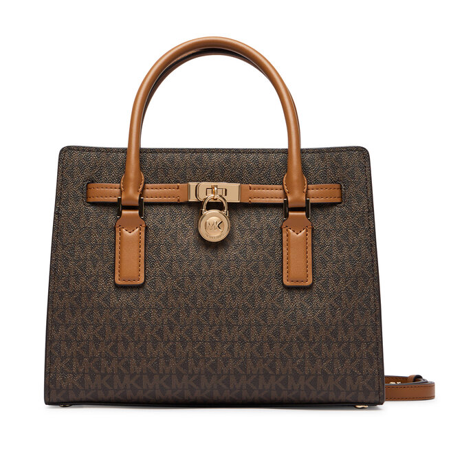 Torebka MICHAEL Michael Kors Hamilton Moderne 30T6GNXS1B Brązowy ciemny -