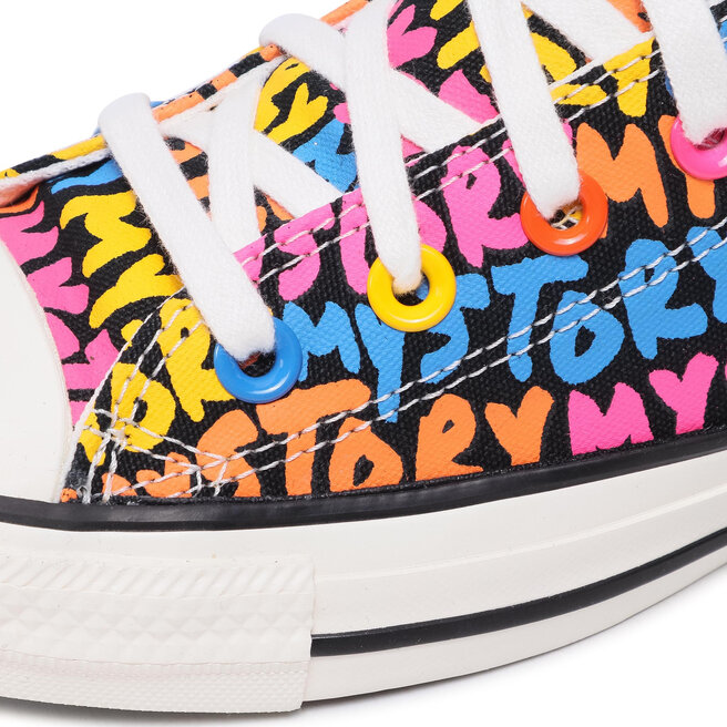 Converse Кецове Converse Ctas Ox 570487C Black/Bold Mandarin/White