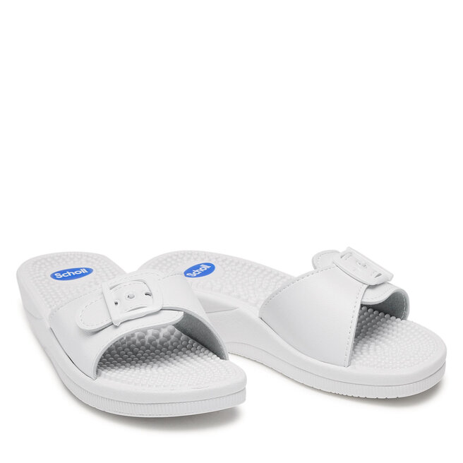 Mules sandales de bain Scholl F20054 New Massage 1065 White fr