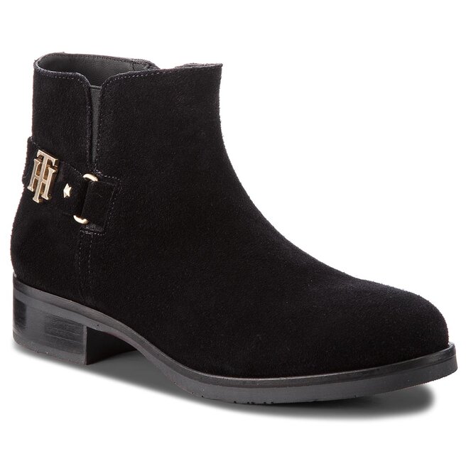 Tommy hilfiger th clearance buckle suede bootie