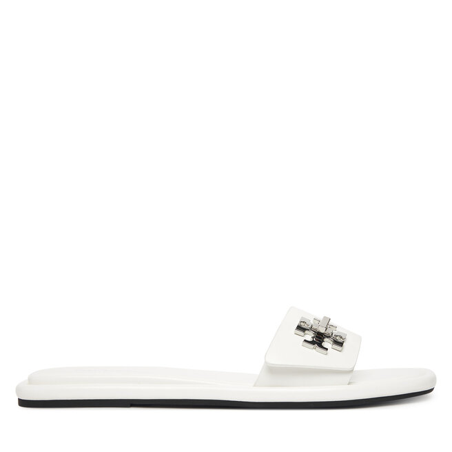 Klapki Tory Burch T Lock Slide - Biały